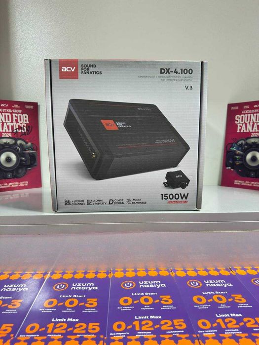 ACV DX-4.100 V3 Усилитель 4x100Вт D-класс | Naqd yoki Muddatli to‘lov