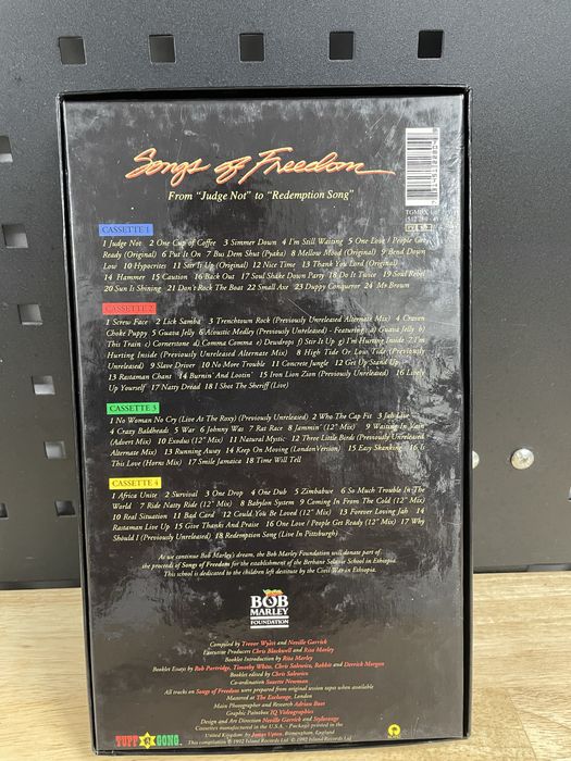 Set 4 casete Bob Marley songs of freedom