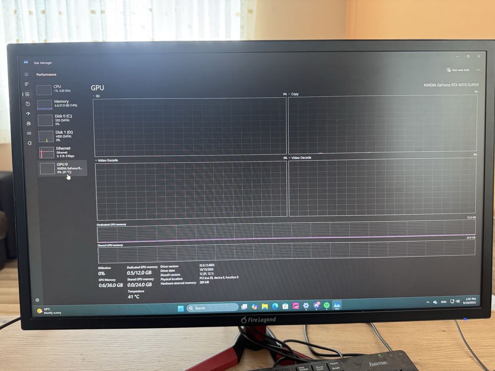 Геймърски компютър RTX 4070 Super Windows 11 Pro