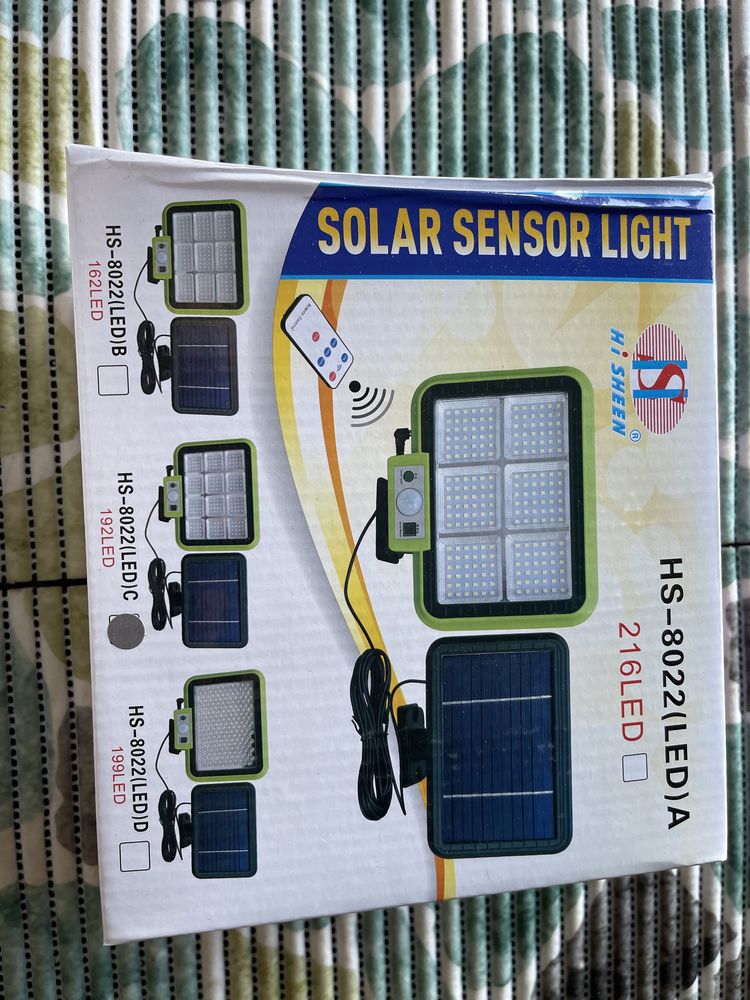 Proiector solar 50W, senzor miscare, HS-8022 telecomanda