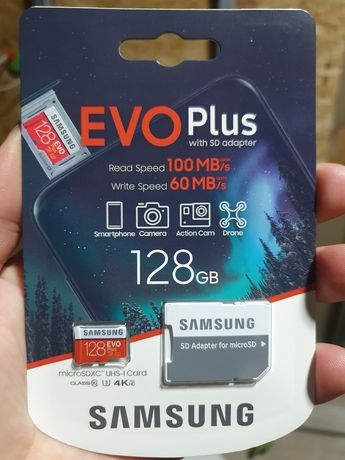 Micro memory card EVO PLUS Samsung 128Gb Class 10 cu adaptor