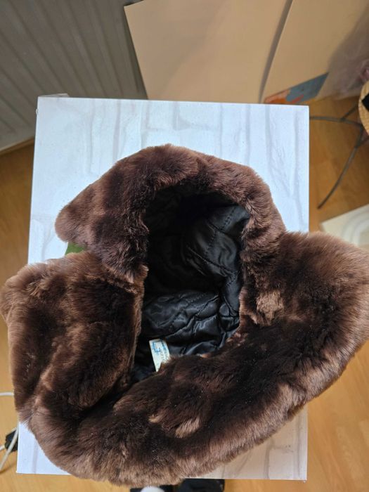 Caciula cu urechi din blana marimea XS 55 cm
