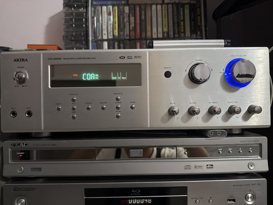 Akira HTA-200AS, домашний кинотеатр 5.0/5.2 hi-fi. Ресивер 2*100Вт