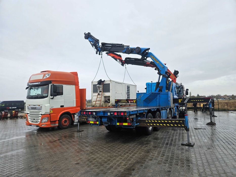 Камион с кран. Транспортни, монтажни и товаро-разтоварни услуги.