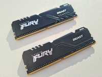 ОЗУ Kingston FURY Beast Black DDR4 8x2 GB 3600МГц