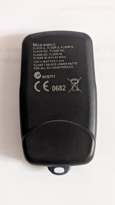 Telecomanda 4 butoane Nice flor-s automatizare poarta garaj