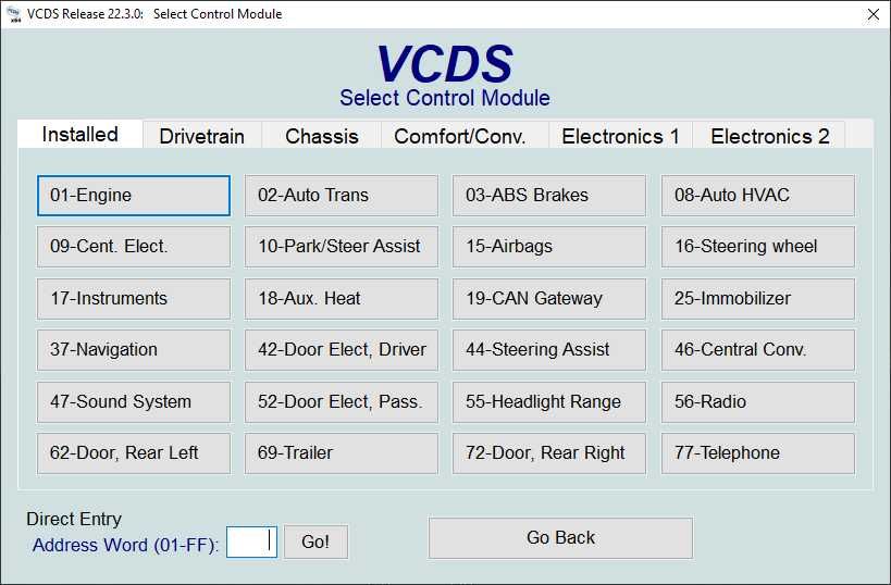 Interfata diagnoza VCDS 22.3 pentru VW, Audi, Skoda si Seat