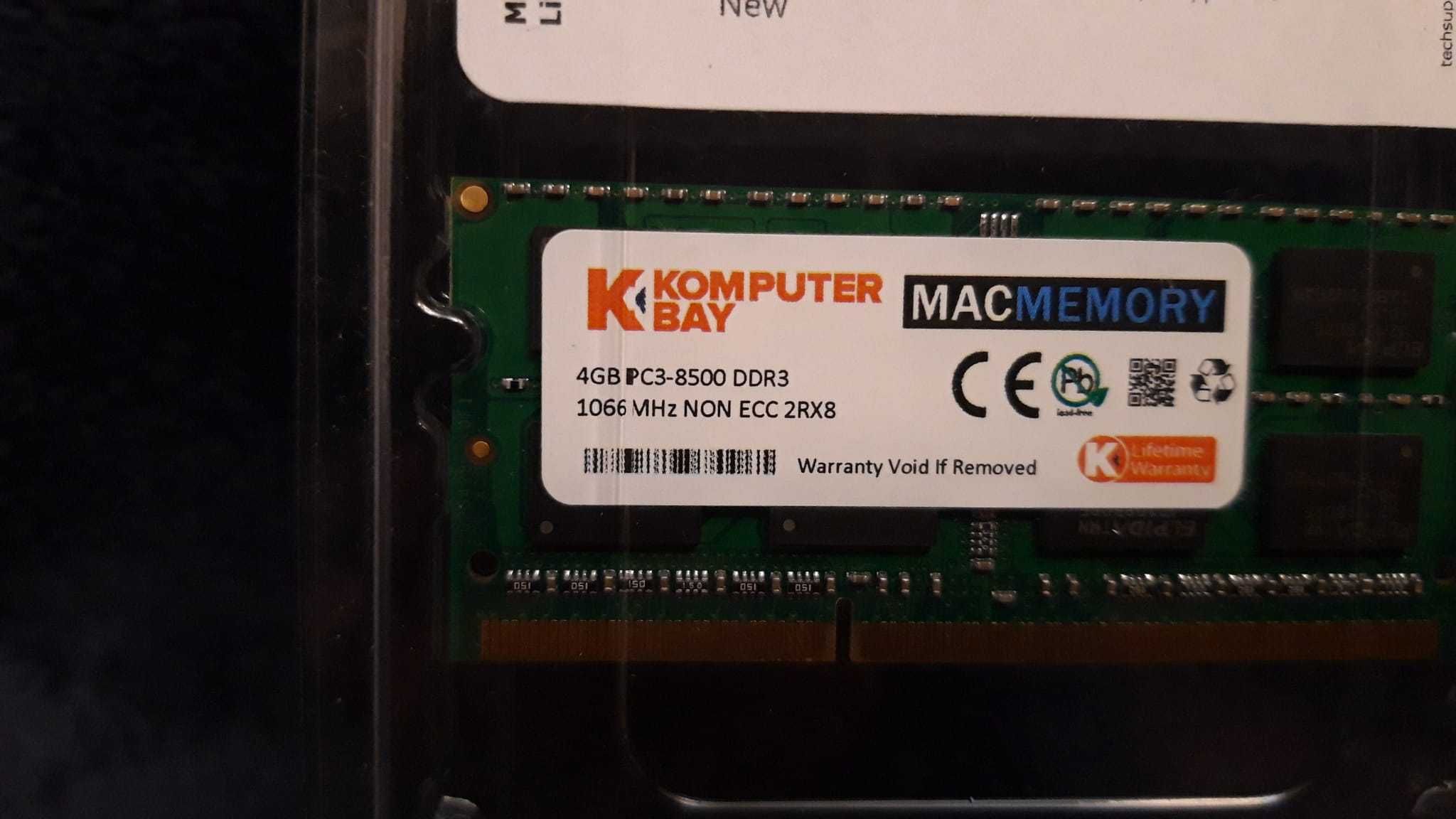 Memorie laptop 4GB SODIMM, DDR3, 1066 MHz,  pentru Apple, Mac, Laptop