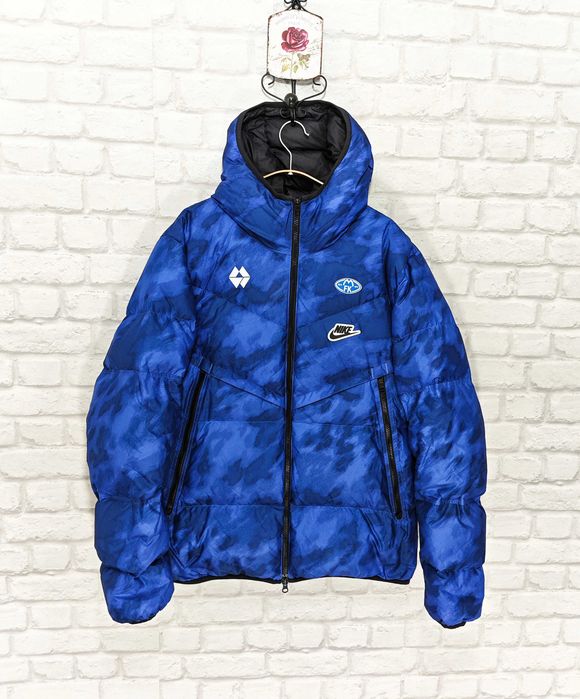 NIKE Оригинално мъжко яке пуфер с качулка и пух размер L