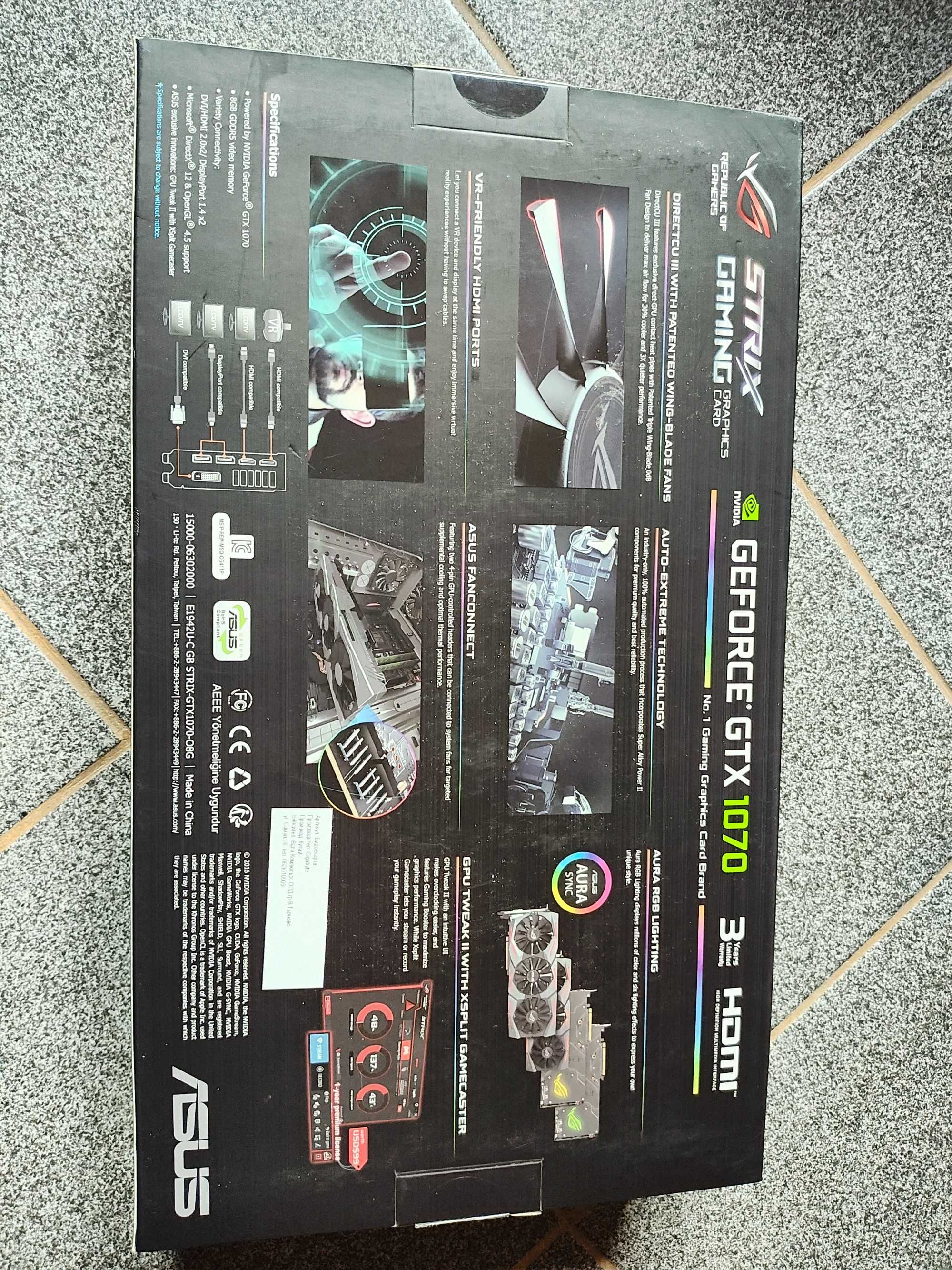 Видеокарта Asus GeForce GTX 1070