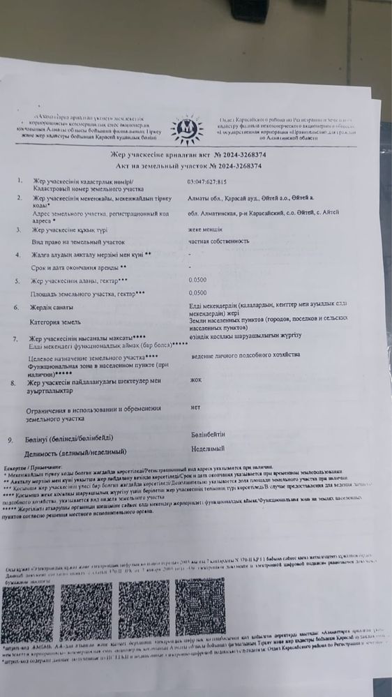 Жер,Участок Айтей