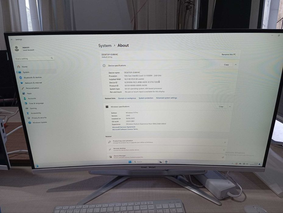Моноблок 32 inch Core I5 - 13500H, M2 2280, RAM 16Gb; SSD 1TB