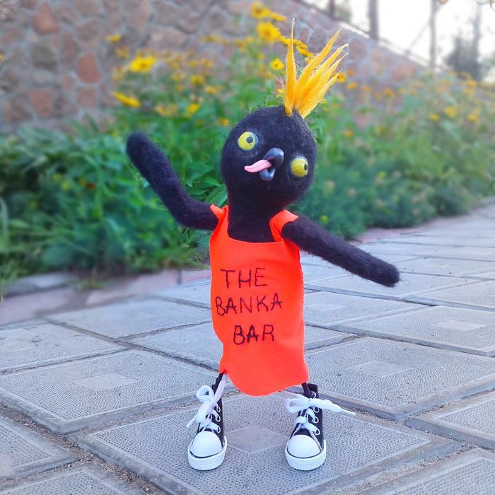 Иньерьерная игрушка "Ворона подшофе"