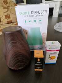 Дифузер за ароматерапия с етерични масла +подаръка 2 етерични масла
