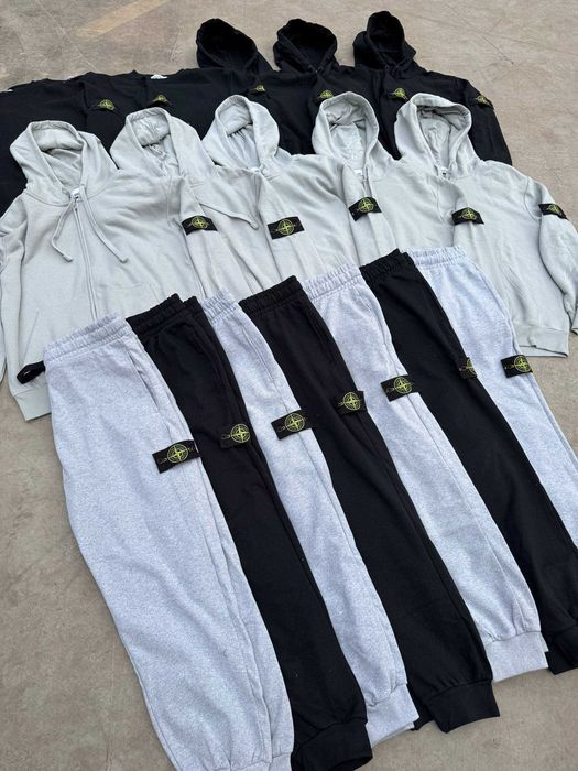 ПРОМОЦИЯ Мъжки Черен Суичър Stone Island Темен Пуловер Стоун Айлънд