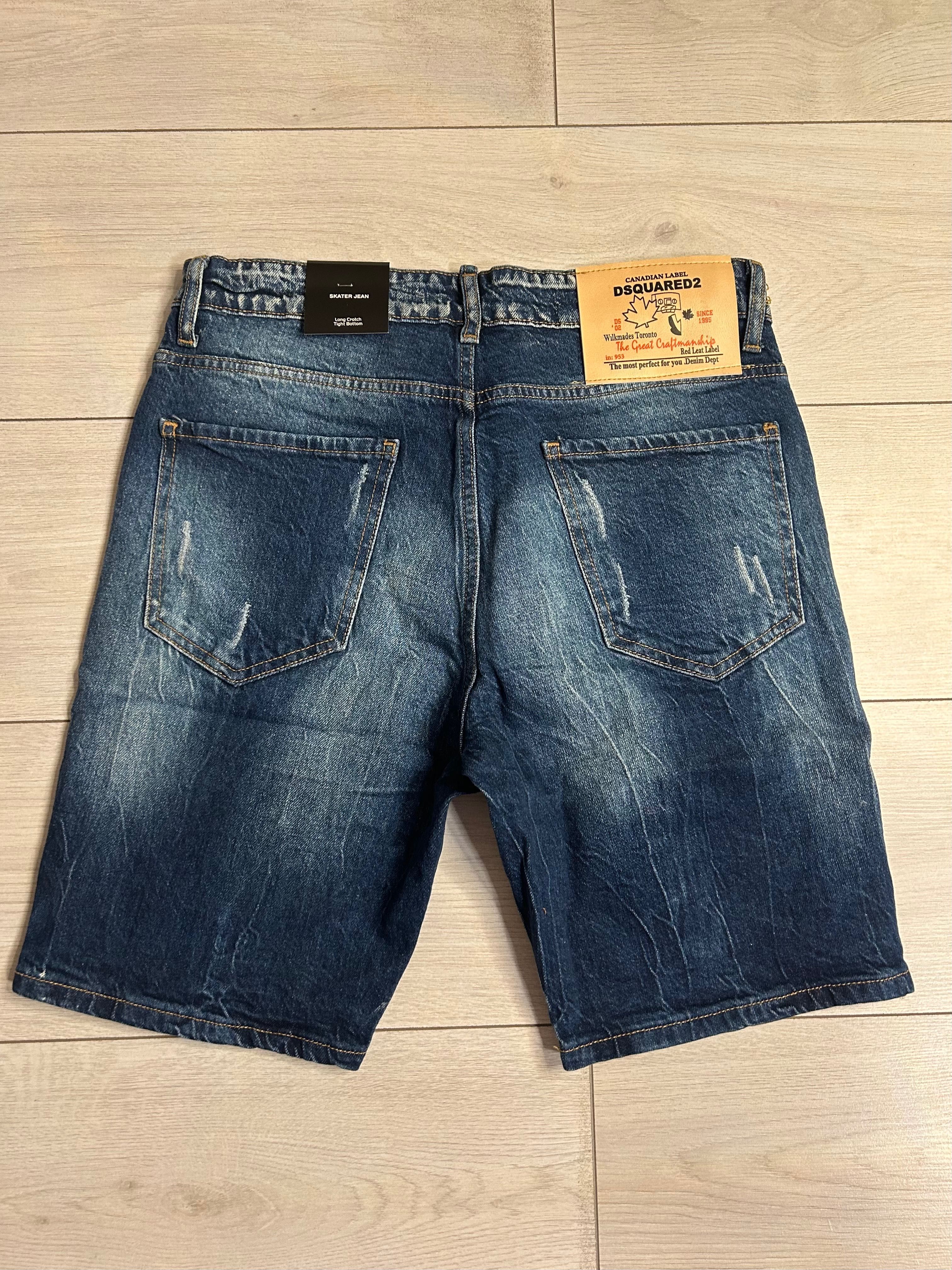 Blugi scurți Dsquared 2 albaștri new collection 2025