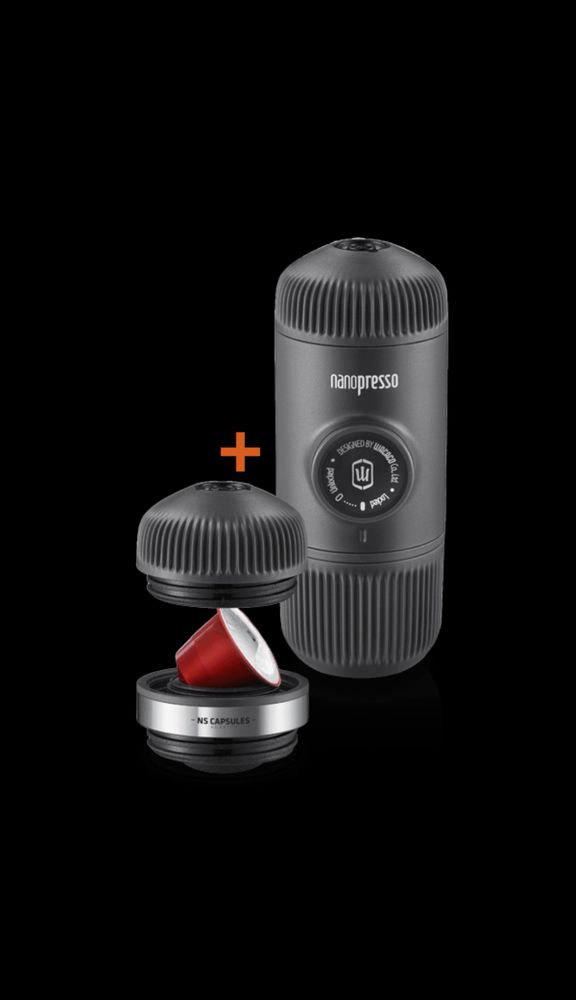 Портативна машина за еспресо с приставка за Nespresso капсули