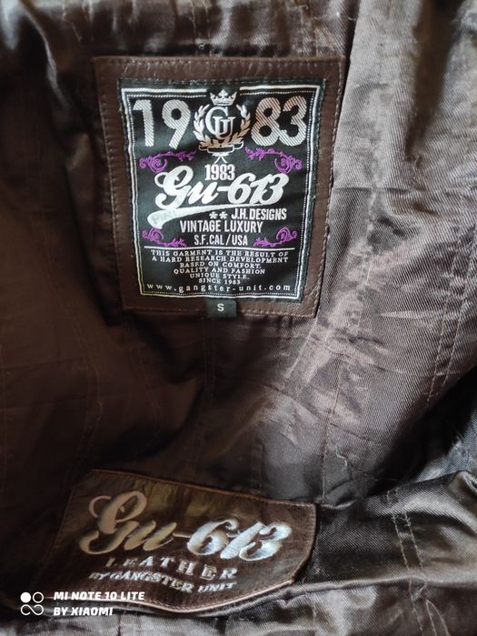 Geacă piele cu căptușeală detașabilă