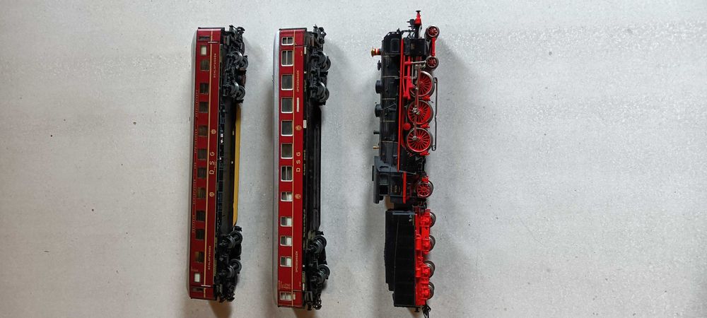 Locomotiva cu abur BR18434 Marklin cu vagoane