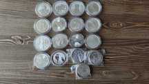 Monede, lingouri de argint pur;  622gr