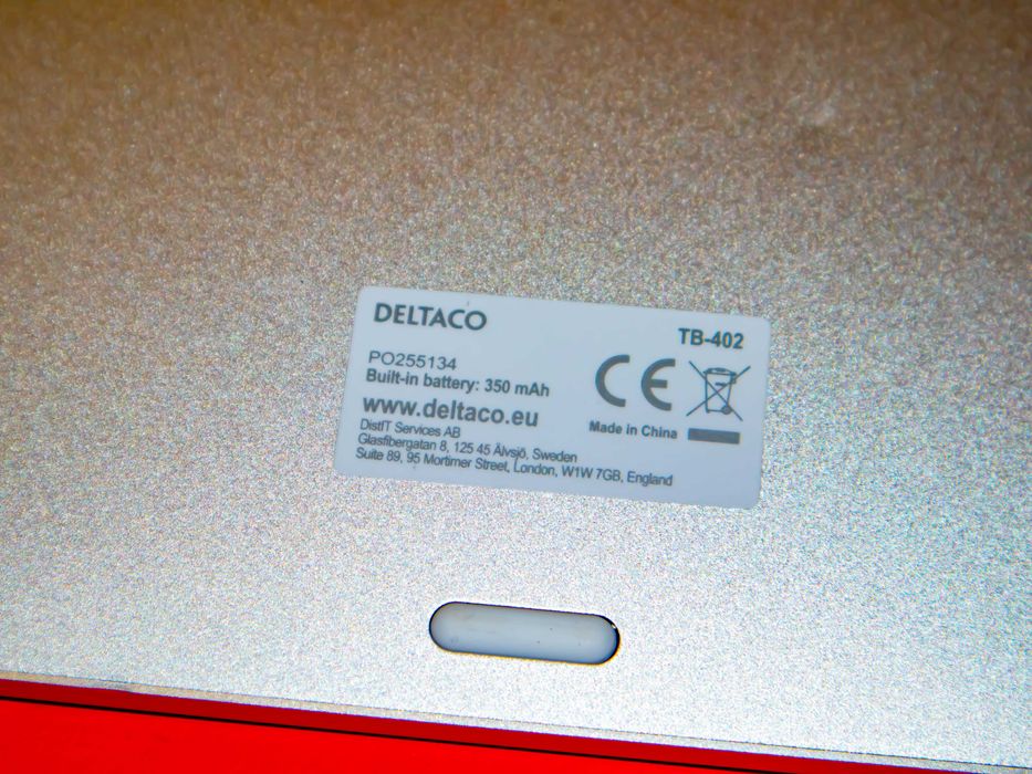 DELTACO TB-402 Bluetooth алуминиева клавиатура Mac iOS Nordic layout