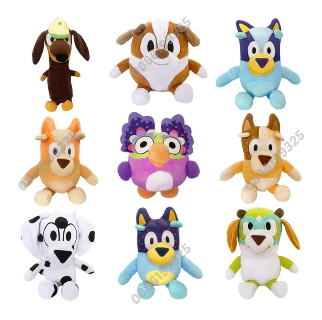 Плюшена играчка Блуи и Бинго Всички герои, Bluey and Bingo плюшени игр