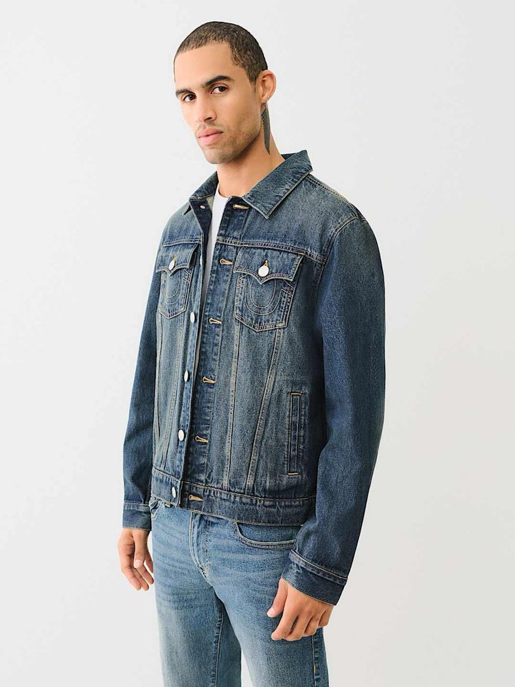 Куртка True religion denim trucker jacket. р- L.