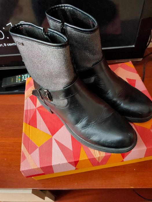 Сапоги кожа юничел осень весна 38 р