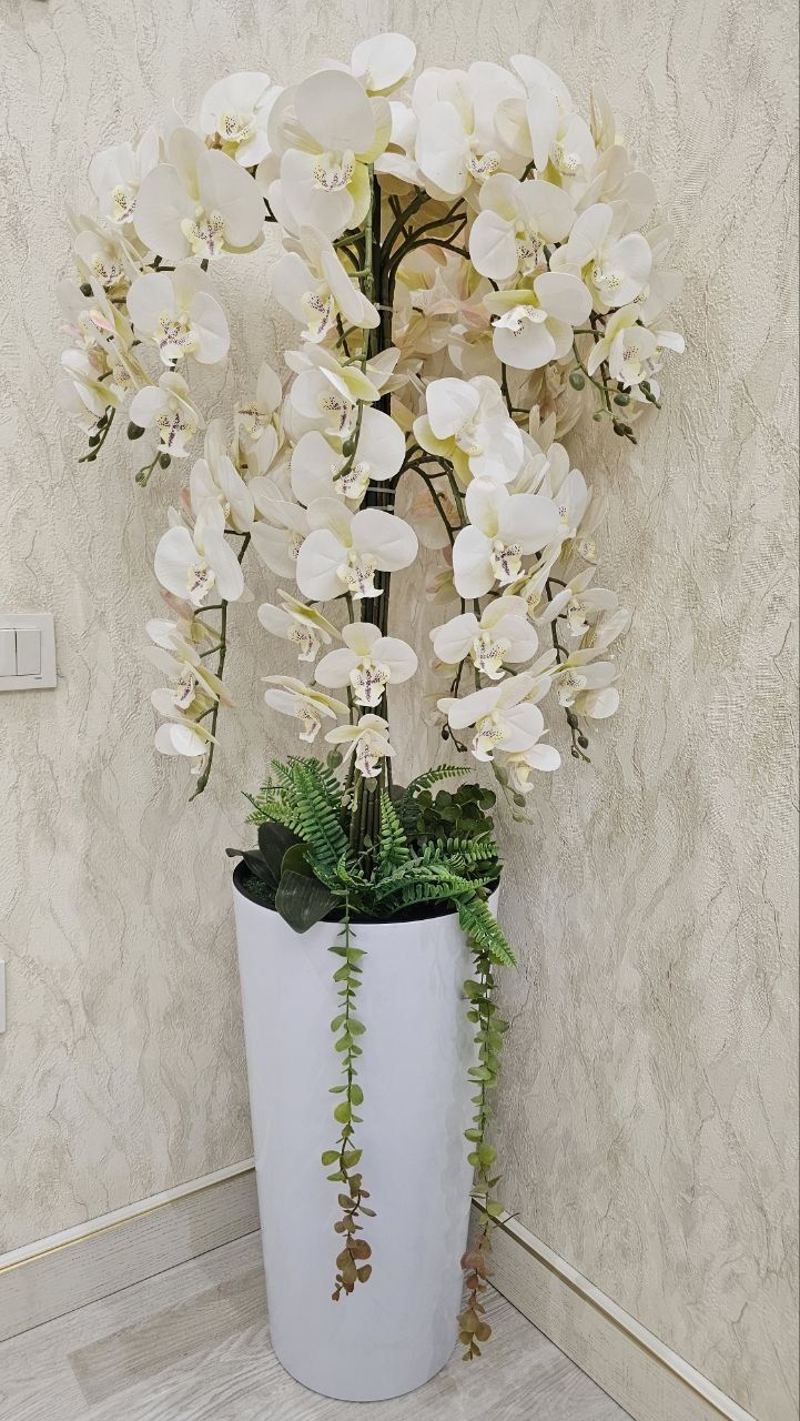 Орхидея Искуственный цветы гелевый супер моющие новый
