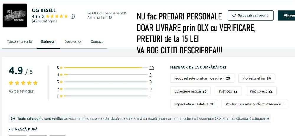 *ULTIMELE STOCURI* Nike Air Force 1 - livrare cu verificare