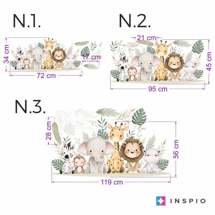 Stickere pereti copii animalute