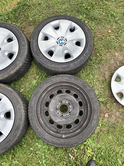 Jante otel 5x120 BMW seria 1 cu anvelope iarna 195 55 16
