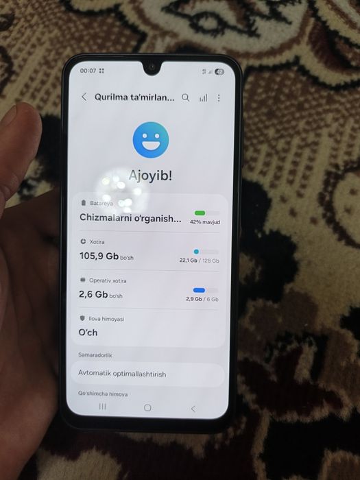 Samsung A16 narxi 1.5 milon