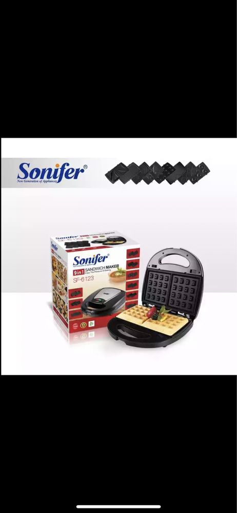 9в1 ! Sonifer Toster вафелница Вафли тостер, орешка грил,Tostr oreshka