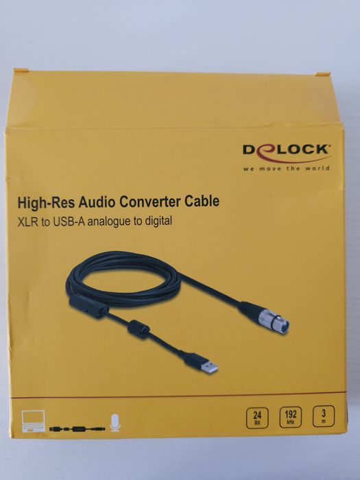 Cablu High-Res USB-A la XLR 3 pini , Delock
Cablu H