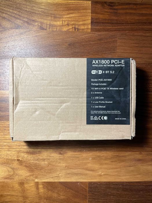 Fenvi AX1800 WIFI/BT PCI-E Adapter
