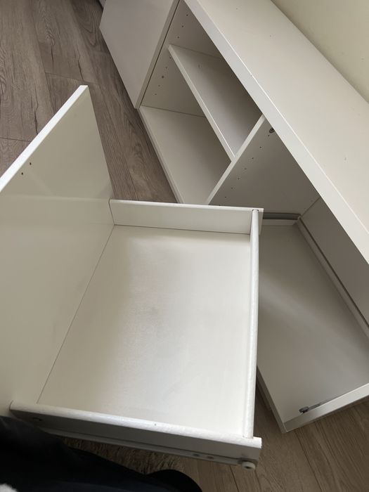 Comoda TV MDF cu 2 sertare Alba