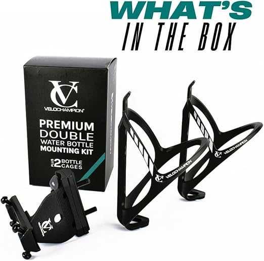 Suport dublu pentru bidon VeloChampion pentru bicicletă