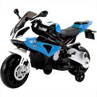 Motocicleta electrica copii 2-7 ani BMW S1000R Roti Ajutatoare Blue