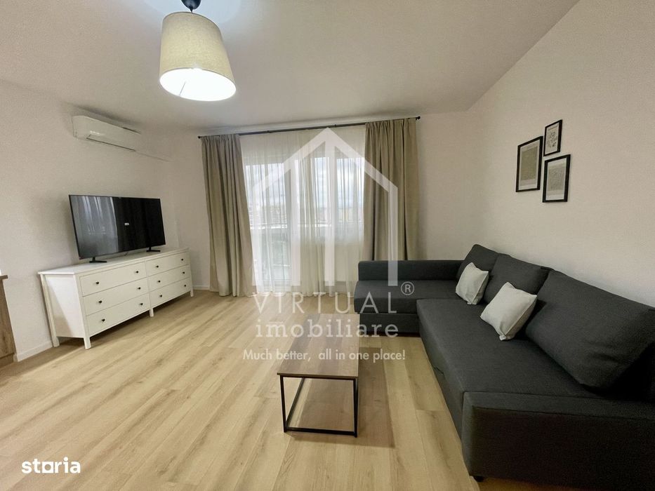Apartament de inchiriat in Sibiu, 58mp, mobilat si utilat, lift, AC