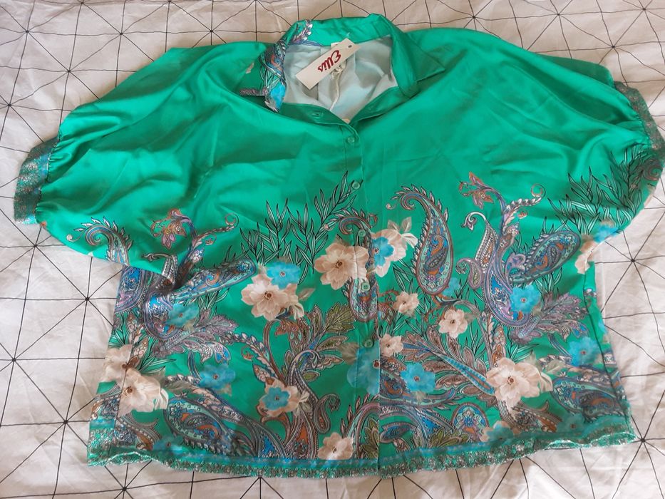 Bluza oversize turcoaz