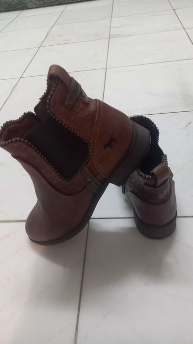 Дамски боти, естествена кожа, Mustang