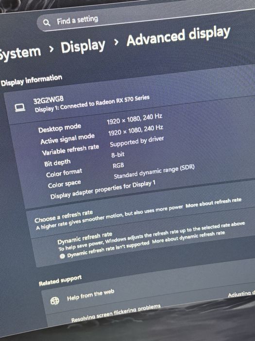 Monitor Gaming AOC 32" 240hz