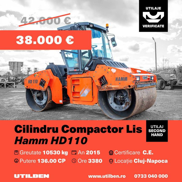 Cilindru Compactor Lis Hamm HD110 SH - STOC
