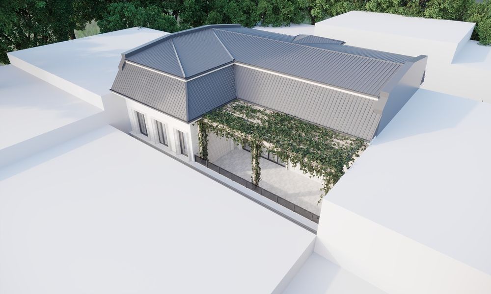 Дом двух этажный плюс подвал и терасса