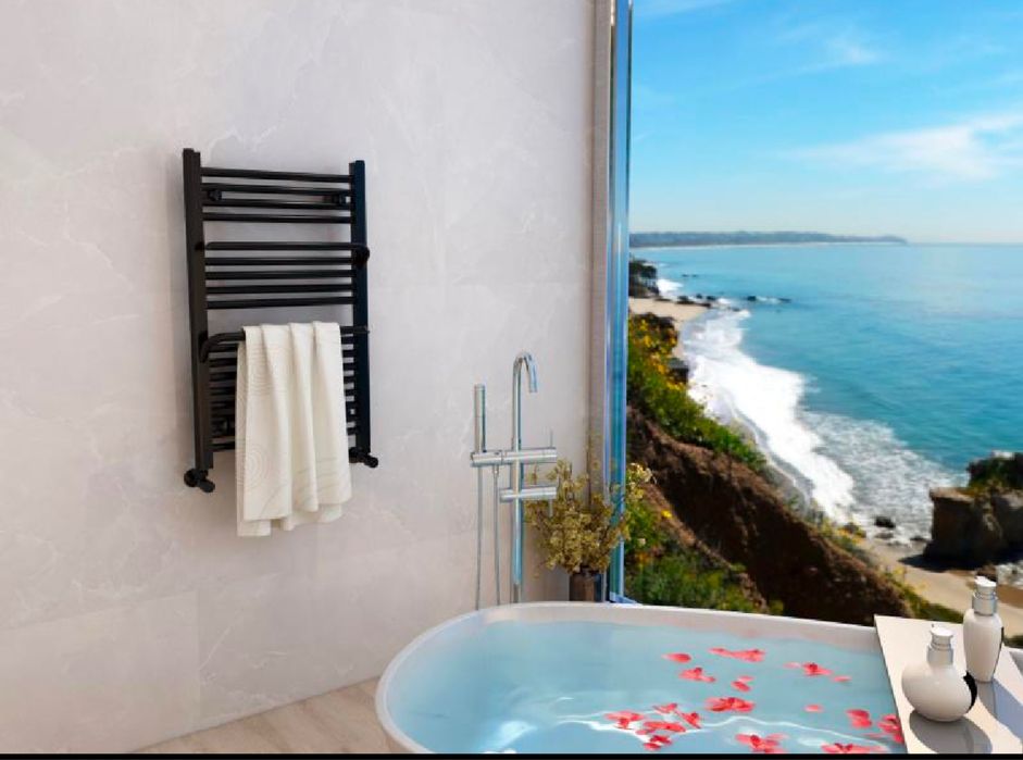 Vand Calorifer portprosop SMART BLACK 800x500mm – negru mat