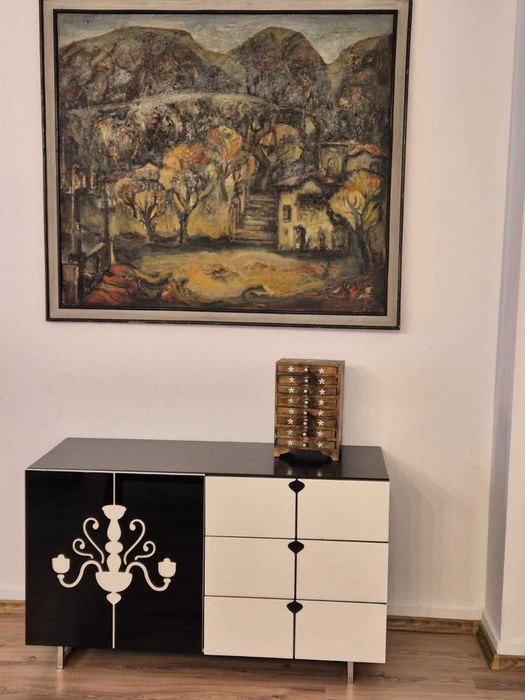 Мострени мебели от шоурум Комод Черно и бяло