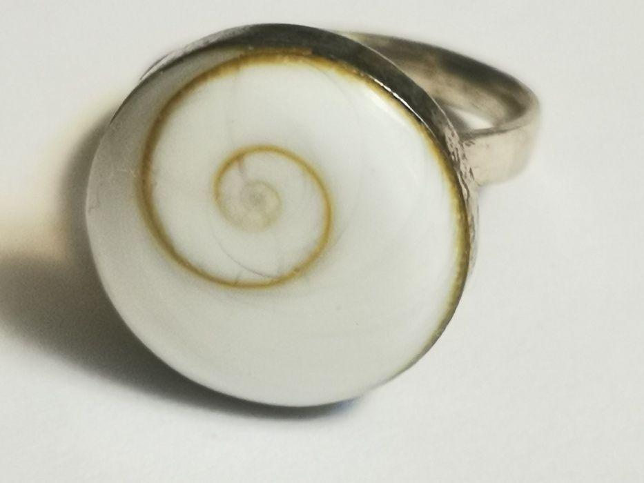 Inel argint, cu model spirală