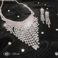 Луксозен дамски комплект бижута с кристали от 2 части “Larissa”