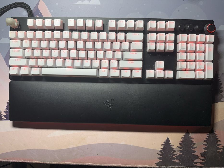 Tastatură Razer Huntsman V2 Analog + Set Taste Albe PBT + Originale